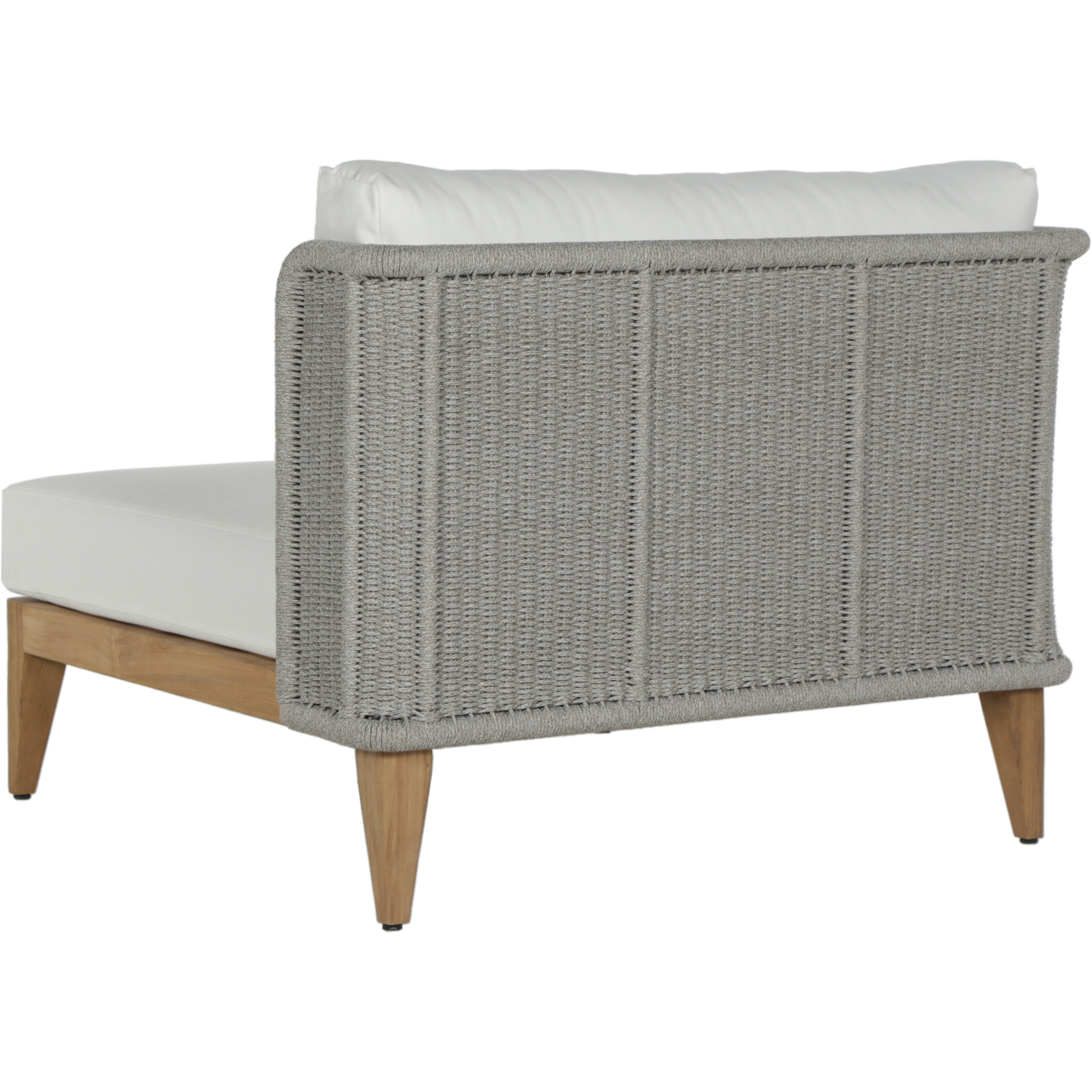 Ibiza Natural / Stinson White Outdoor Armless Chair